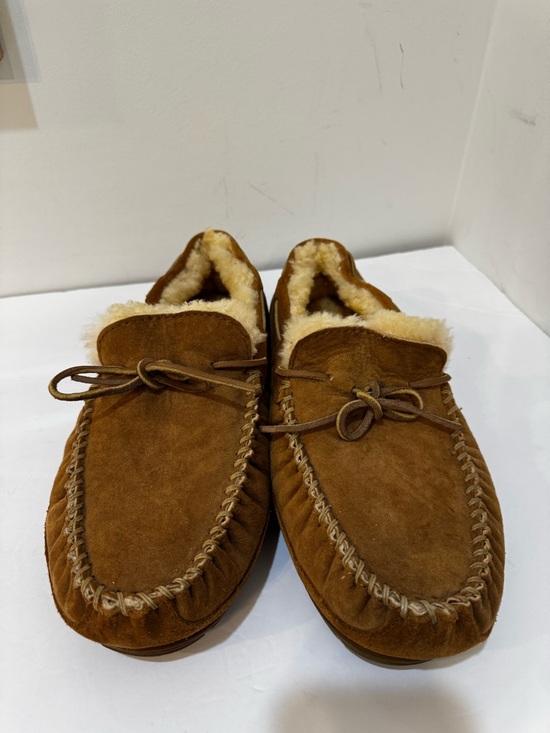 L.L. Bean Wicked Good Sheepskin Shearling Lined Moccasin Chestnut Brown 13W main image 7